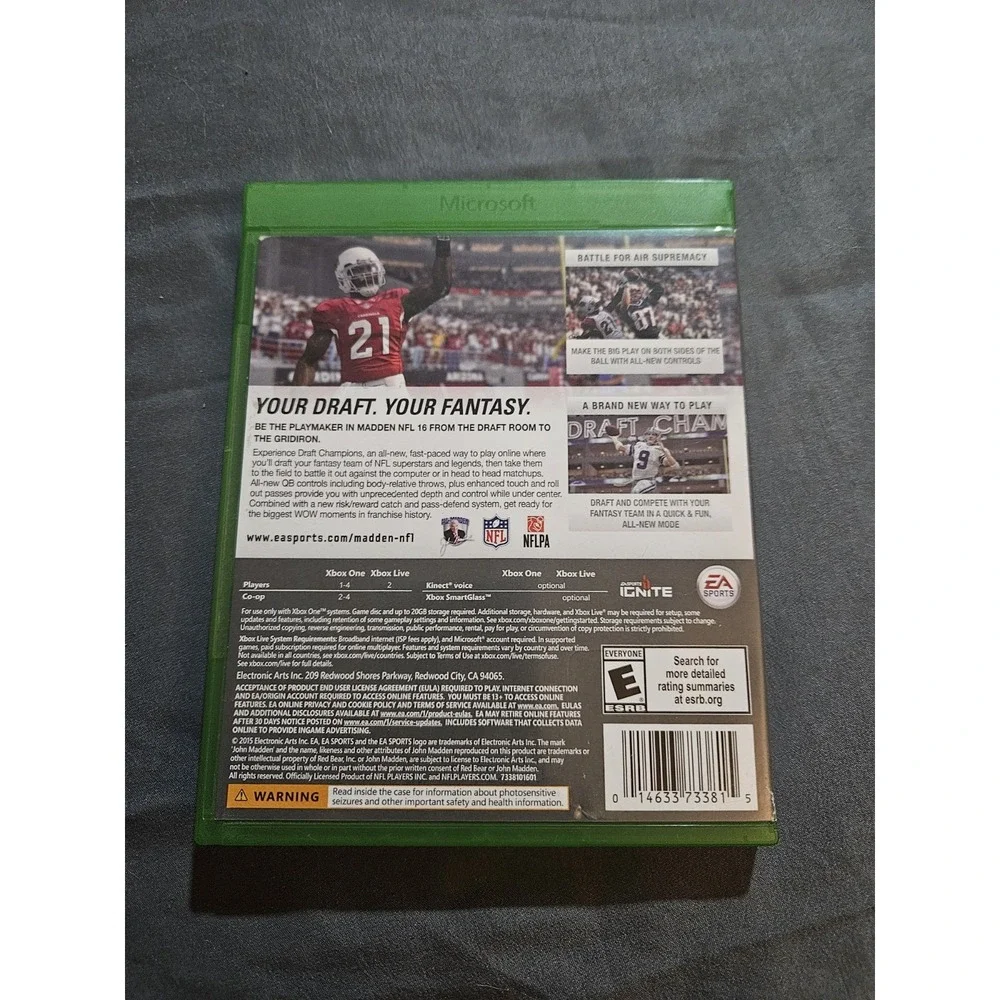 Madden NFL 16 Microsoft Xbox One EA Sports‎ Football Video Game Odell Beckham Jr